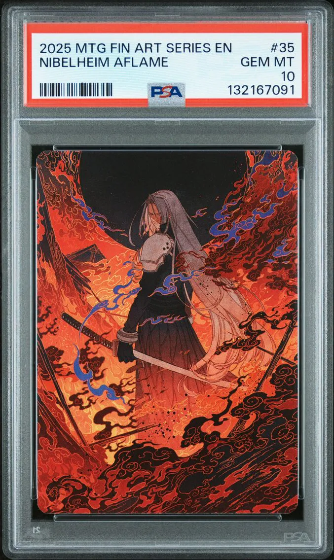 2025 #35 Nibelheim Aflame PSA 10 Final Fantasy Art Series