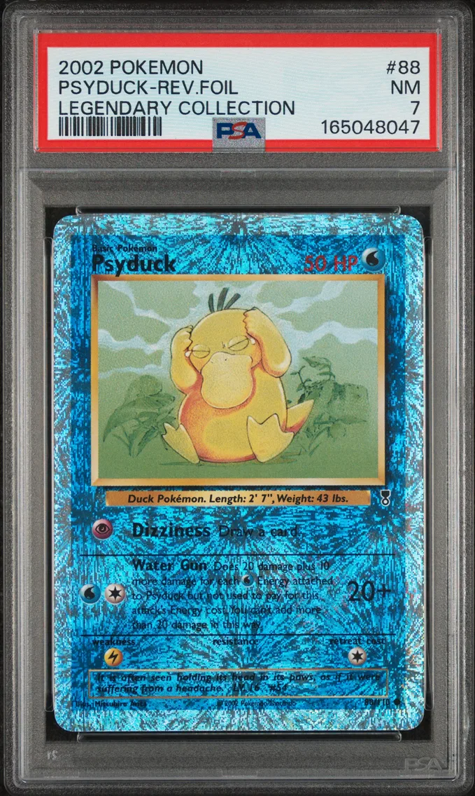 2002 #88 Psyduck-Reverse Foil PSA 7 Legendary Collection