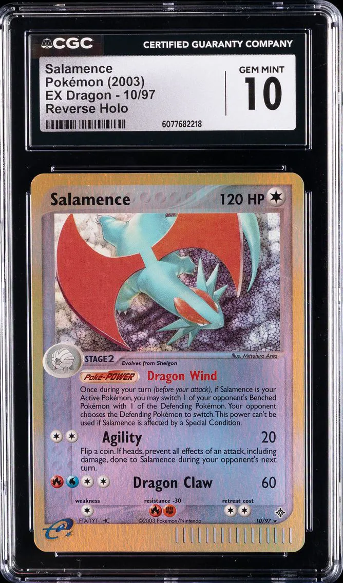 2003 #10 Salamence-Reverse Foil CGC 10 EX Dragon Pokemon