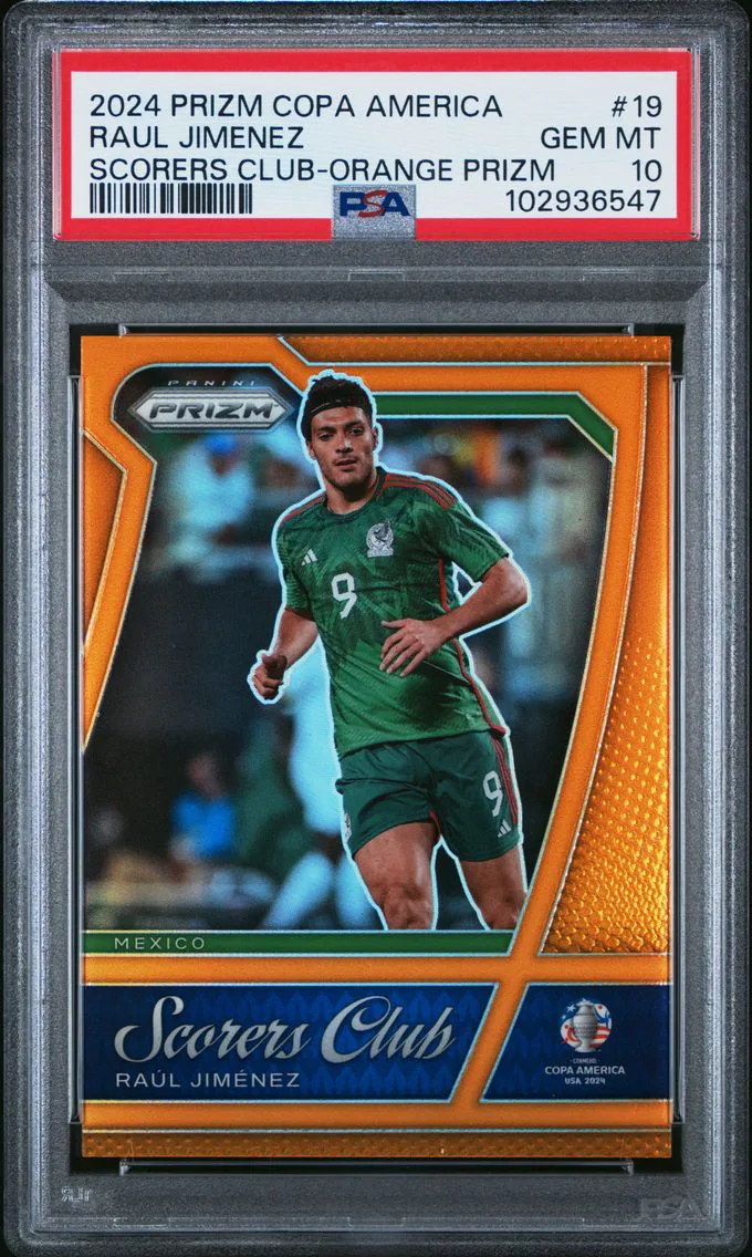 2024 #19 Raul Jimenez PSA 10 Panini Prizm Conmebol Copa America Scorers Club