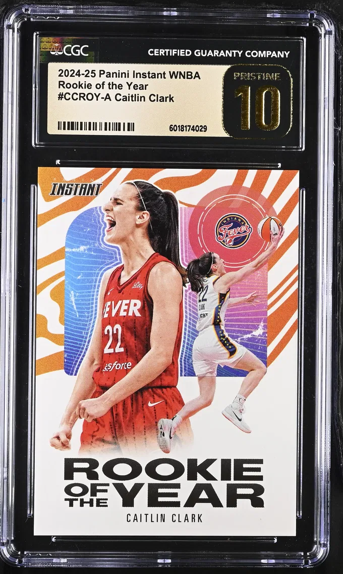 2024 #CCROY-A Caitlin Clark CGC 10 Pristine Panini Instant WNBA