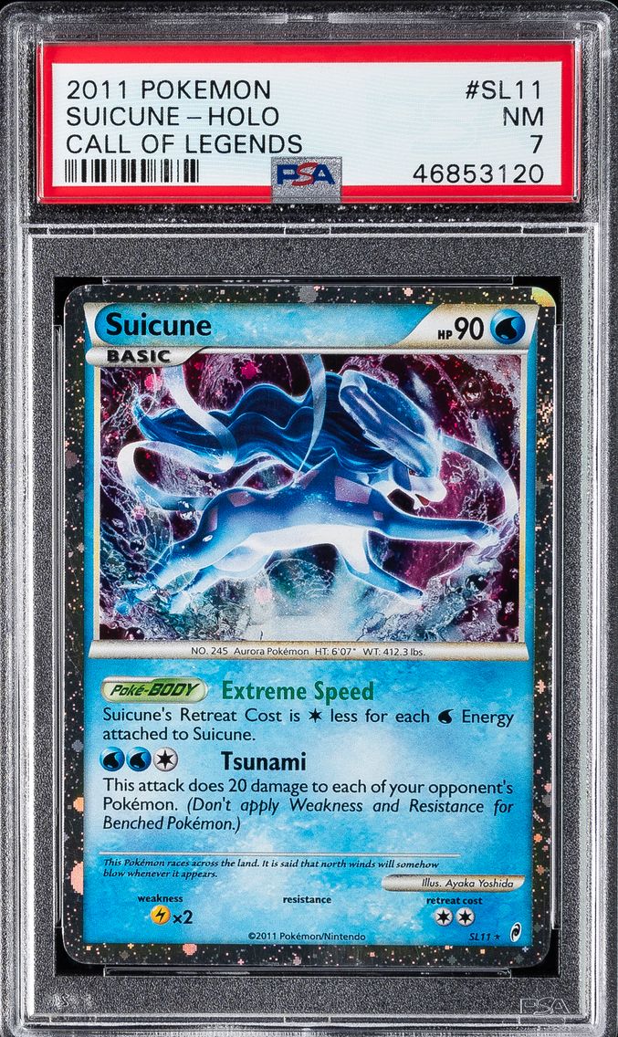 2011 #SL11 Suicune-Holo PSA 7 Ca