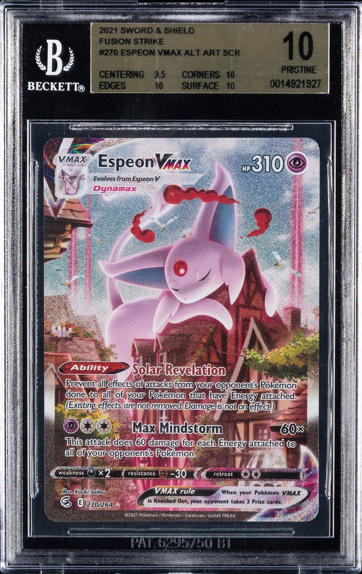 2021 #270 Full Art/Espeon Vmax BGS 10 Sword & Shield Fusion Strike Pokemon