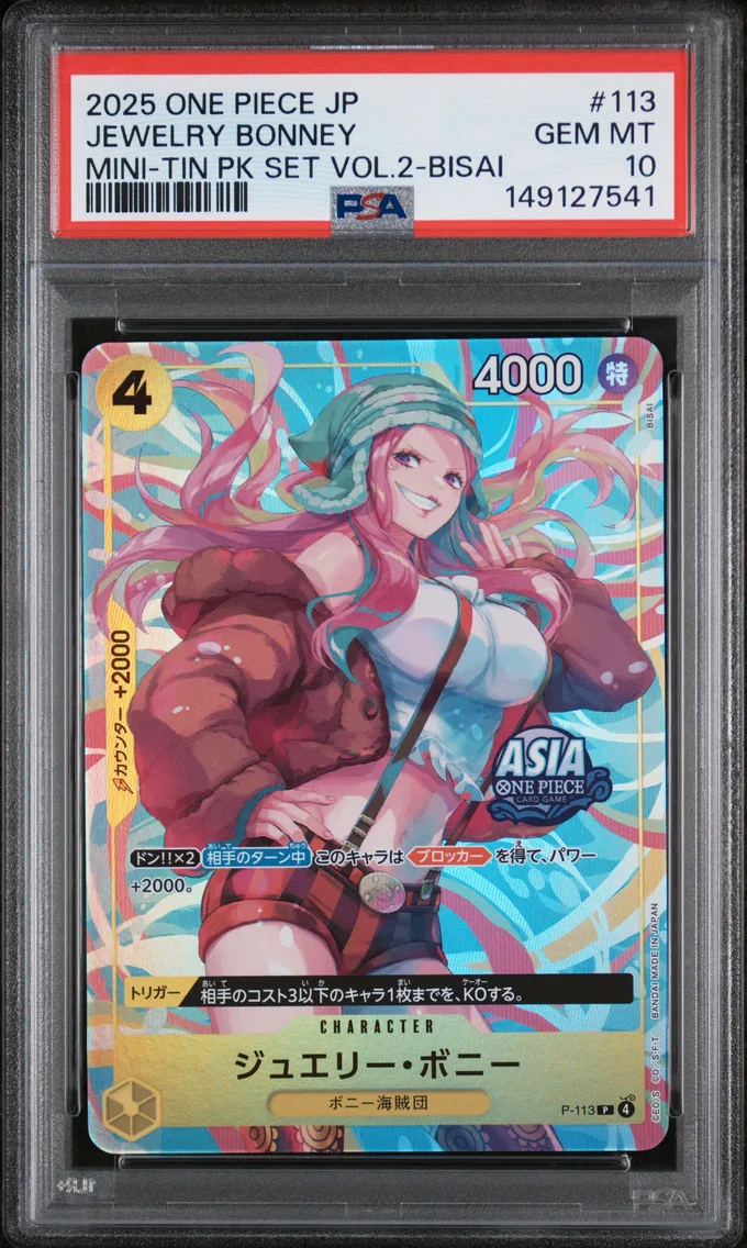 2025 #113 Jewelry Bonney PSA 10 One Piece Japanese Mini-Tin Pack Set Vol.2