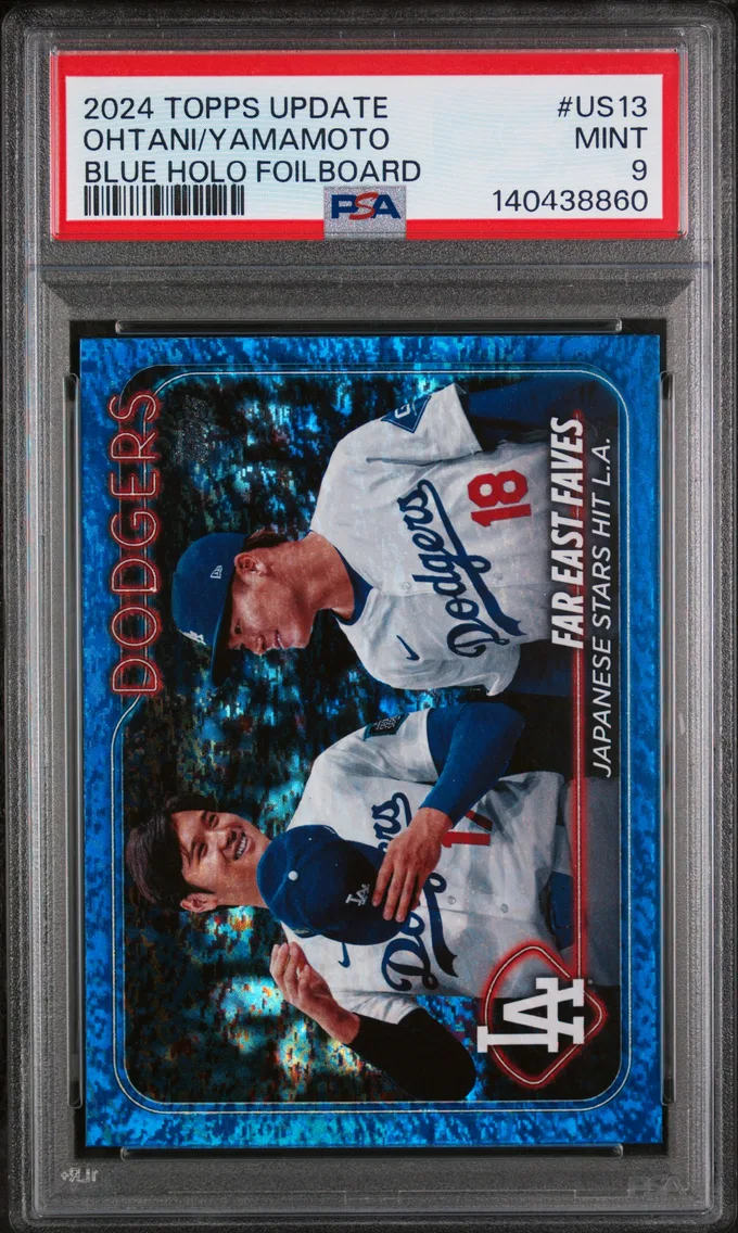 2024 #US13 Shohei Ohtani/Yoshinobu Yamamoto PSA 9 Topps Update