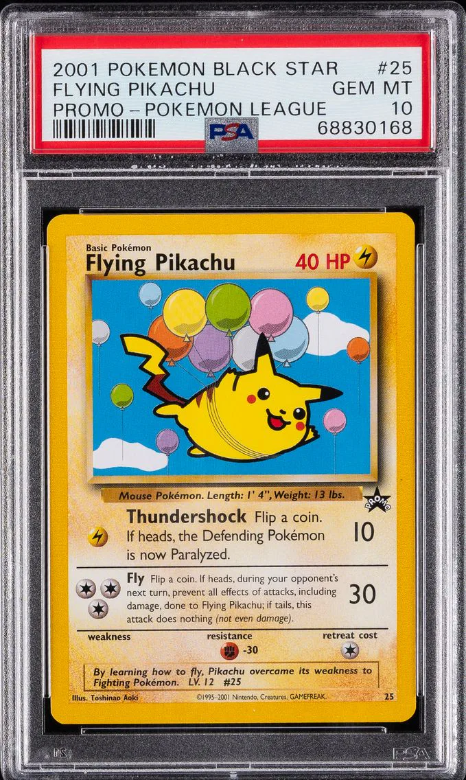 2001 #25 Flying Pikachu PSA 10 Promo Black Star Pokemon