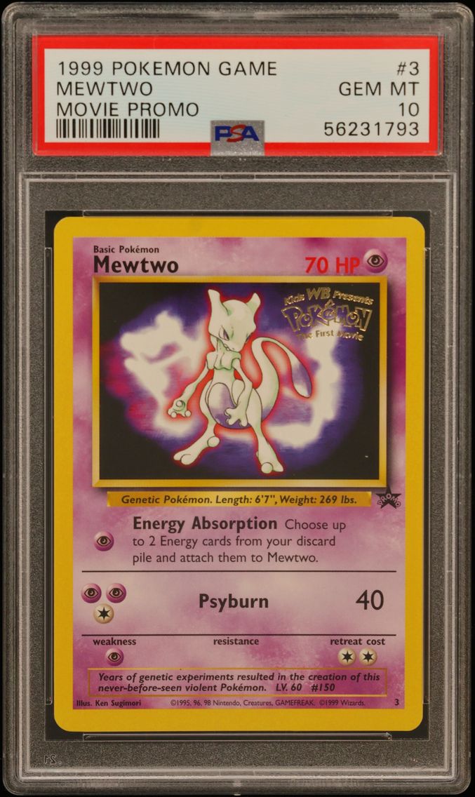 1999 #3 Mewtwo PSA 10 Game Movie