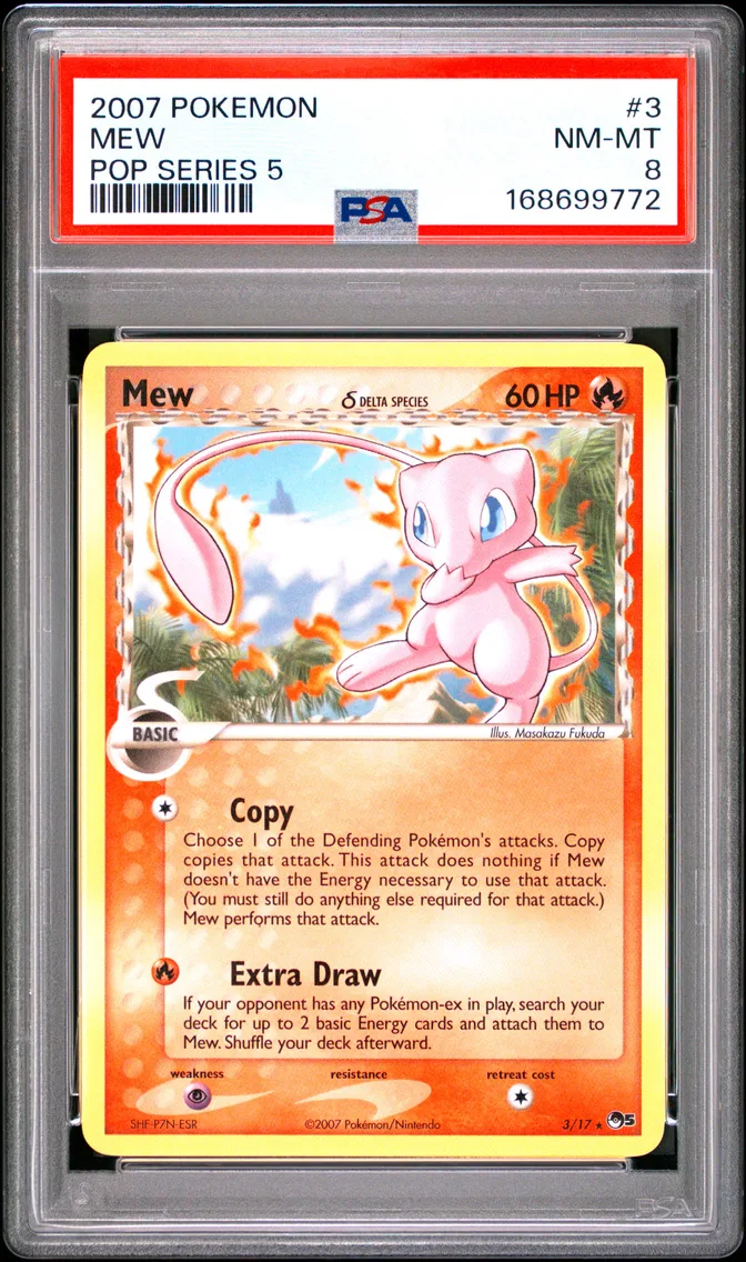 2007 #3 Mew PSA 8 Pop Series 5