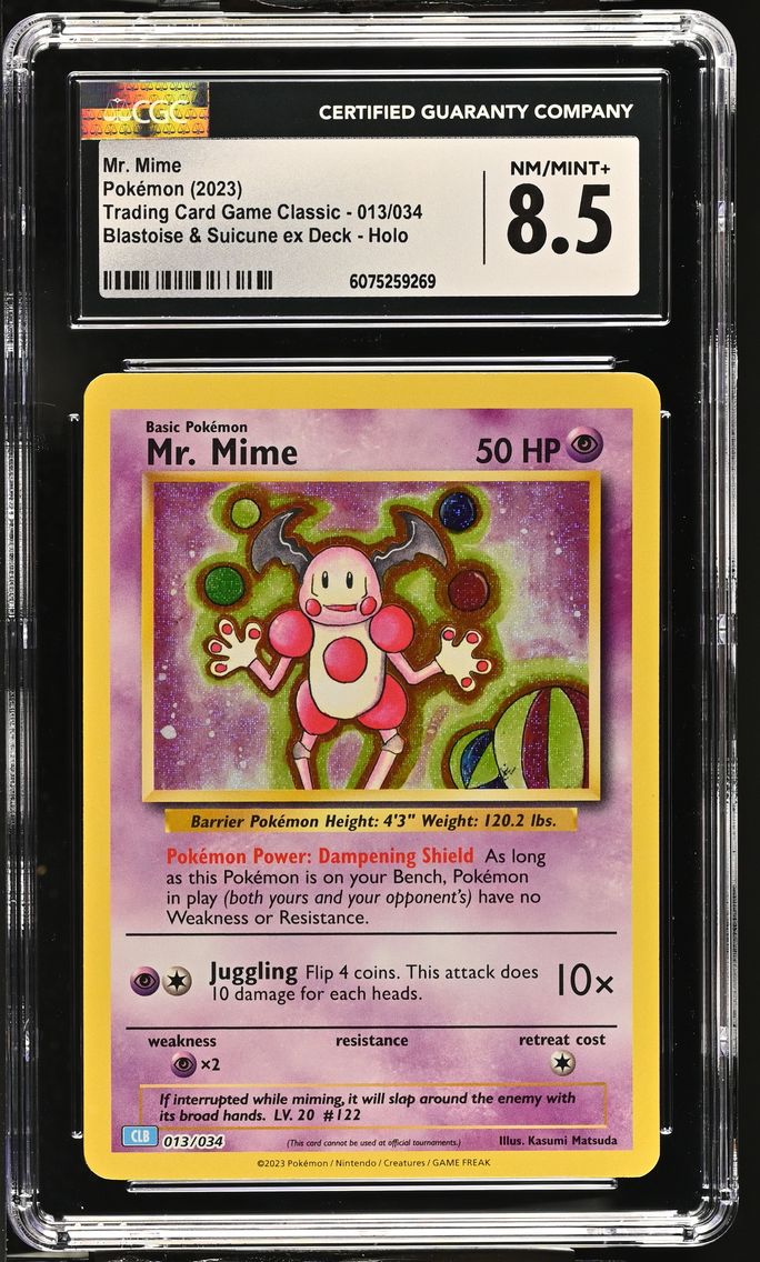 2023 #013 Mr. Mime CGC 8.5 Trading Card Game Classic - CLV, CLC, CLB - English