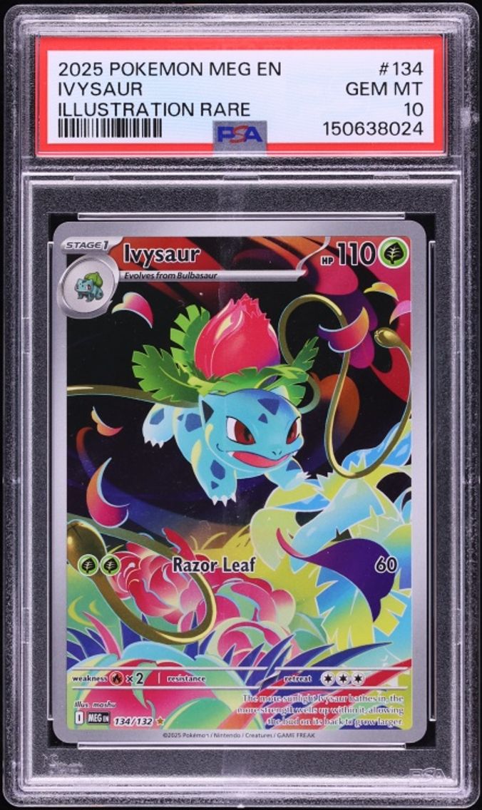 2025 #134 Mega Evolution IR Ivysaur GEM MINT PSA 10 Pokemon