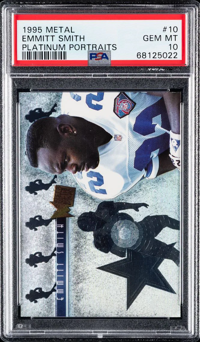 1995 #10 Emmitt Smith PSA 10 Metal Platinum Portraits