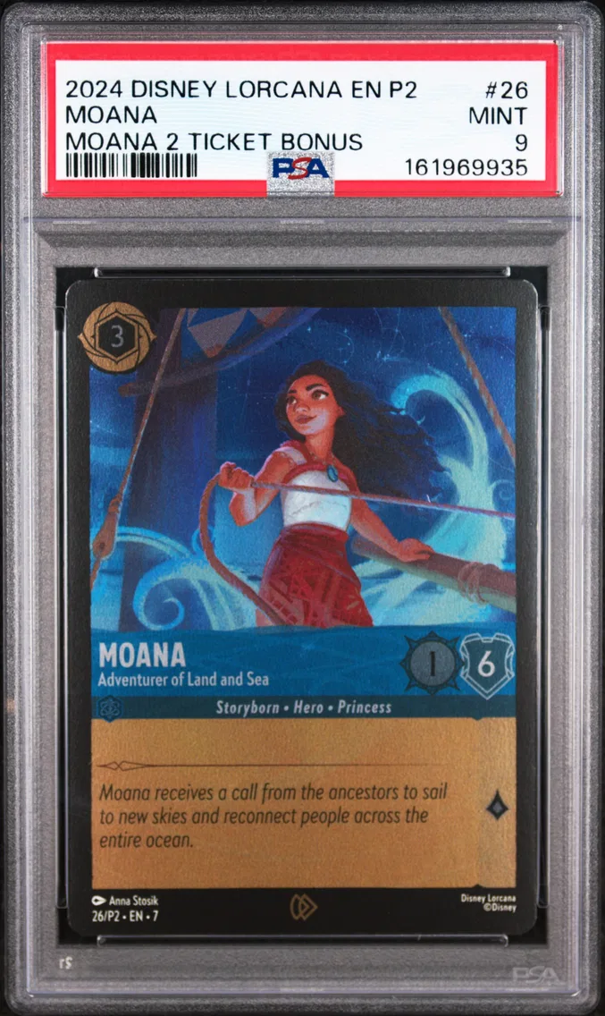 2024 #26 Moana - Adventurer of Land and Sea PSA 9 Disney Lorcana EN P2-Promo