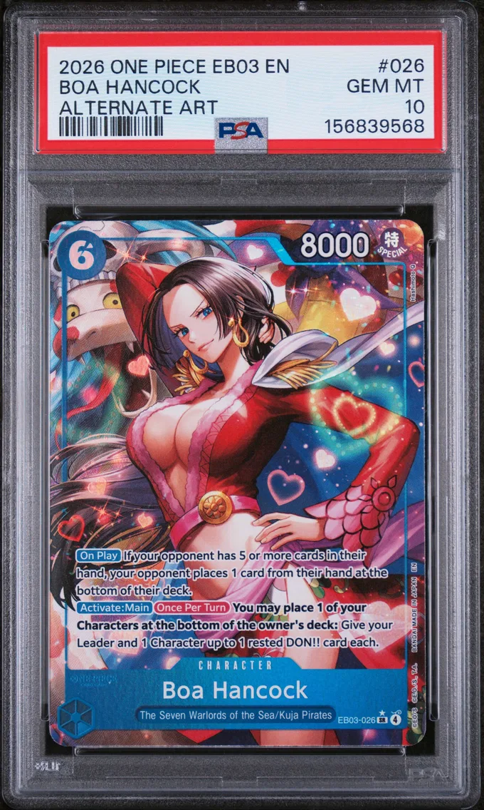 2026 #026 Boa Hancock PSA 10 One Piece EB03-Extra Booster -One Piece Heroines Edition-