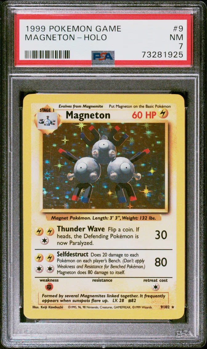 1999 #9 Magneton-Holo PSA 7 Game