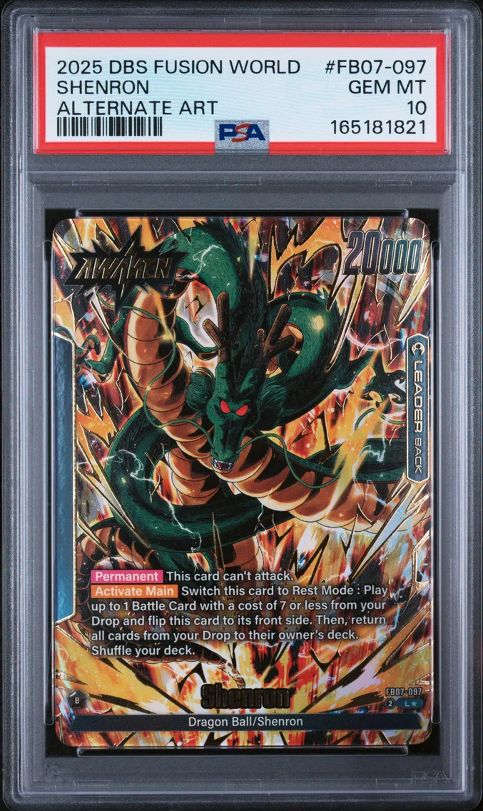 2025 #FB07-097 Dragon Ball/Shenron PSA 10 Dragon Ball Super Card Game Fusion World Wish for Shenron