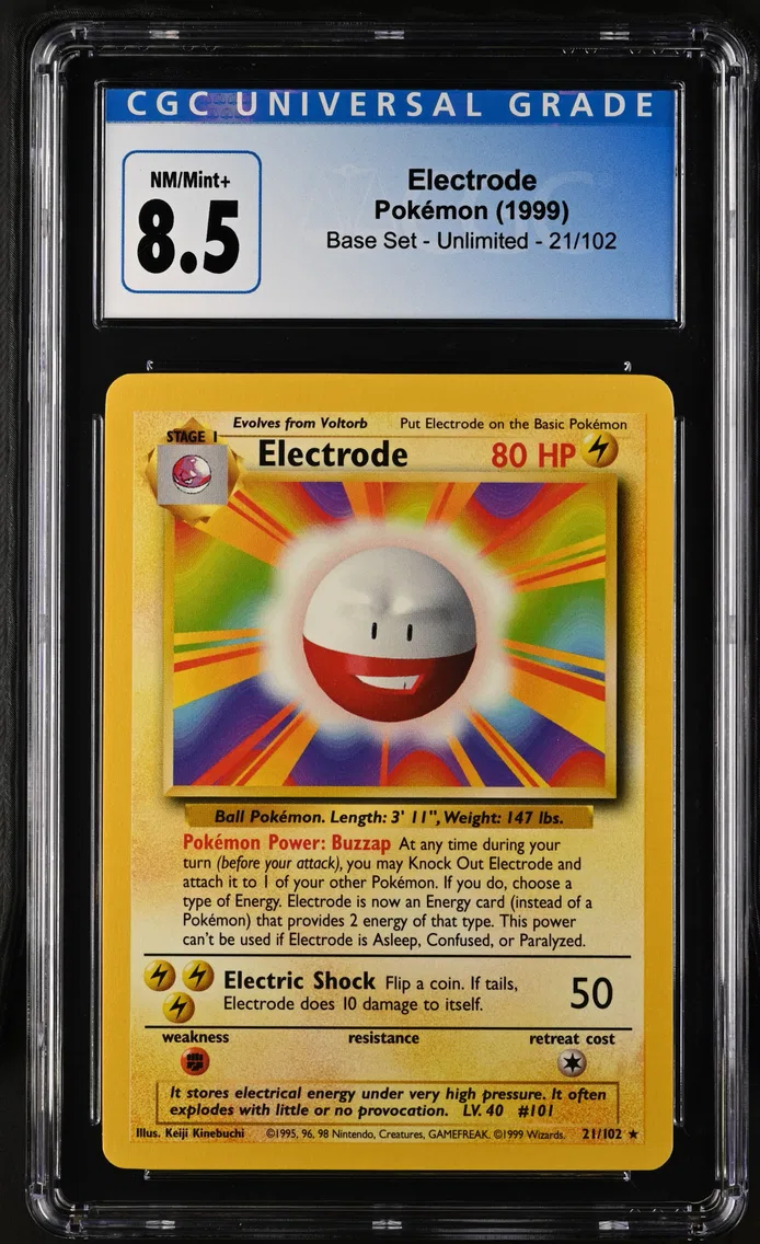 1999 #21 Electrode CGC 8.5 Base Set - Unlimited - English