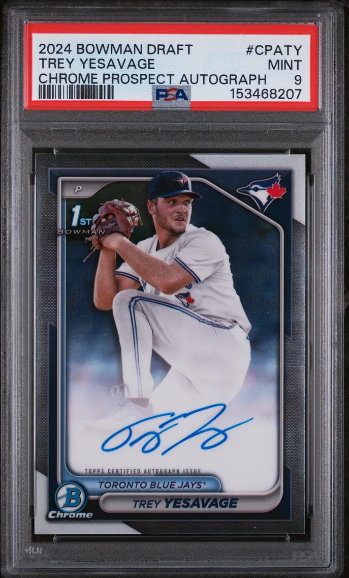 2024 #CPATY Trey Yesavage PSA 9 Bowman Draft Chrome Prospect Autographs
