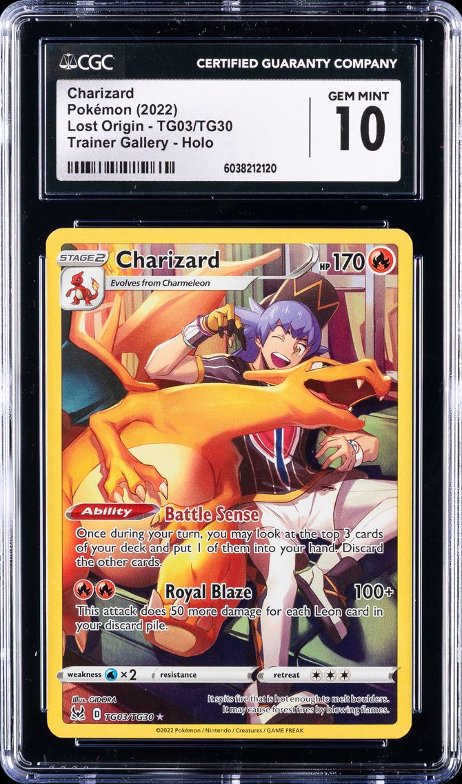 2022 #TG03 Full Art/Charizard CGC 10 Sword & Shield Lost Origin Pokemon