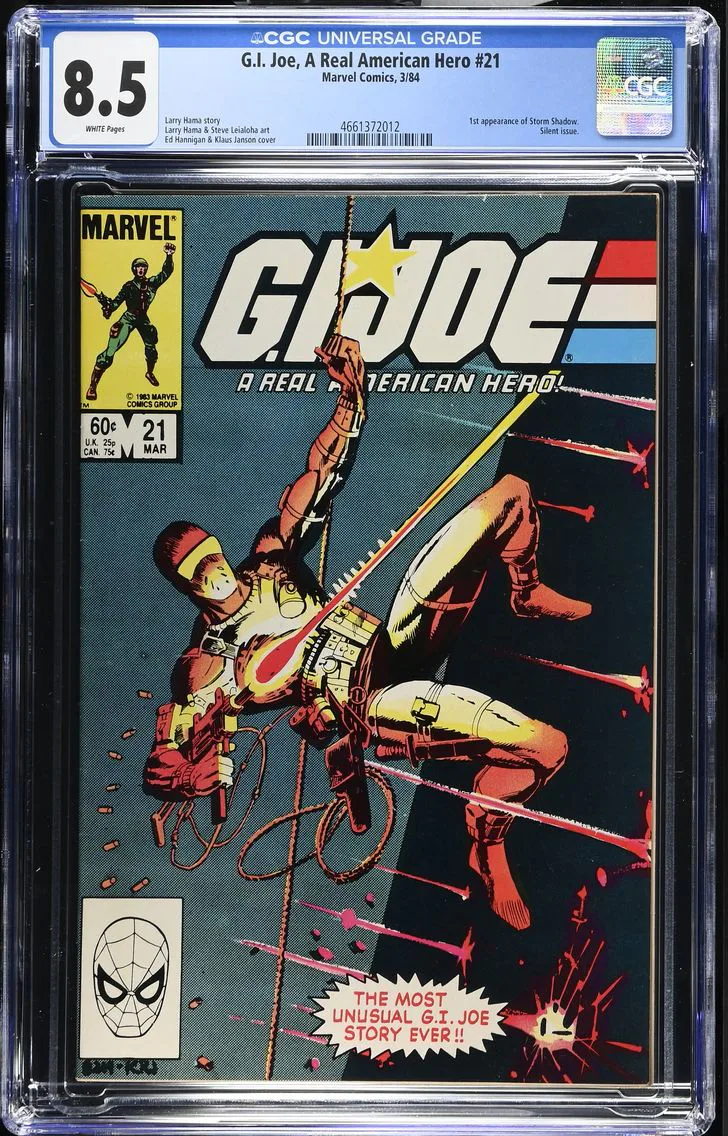 1984 G.I. Joe, A Real American Hero #21 CGC 8.5 Marvel Comics