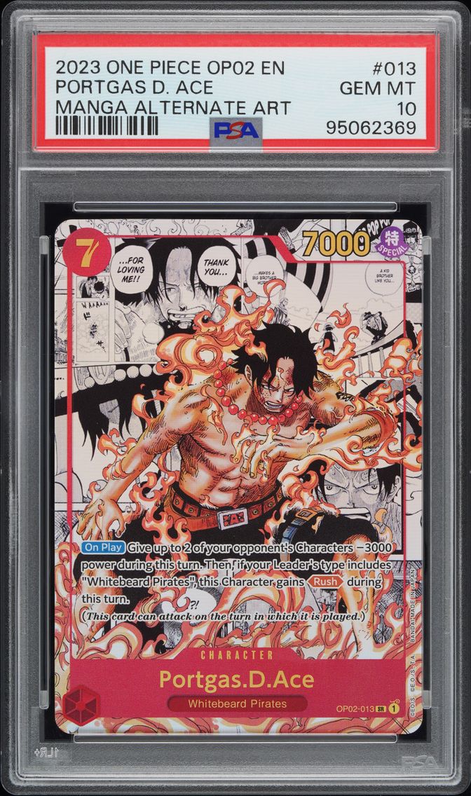 2023 #013 Portgas D. Ace PSA 10 One Piece OP02-Paramount War