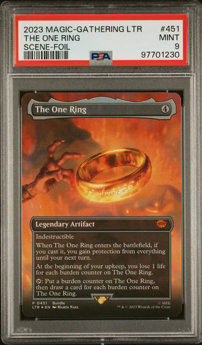 2023 #451 THE ONE RING PSA 9 MAGIC THE GATHERING TALES OF MIDDLE-EARTH | SCENE-FOIL