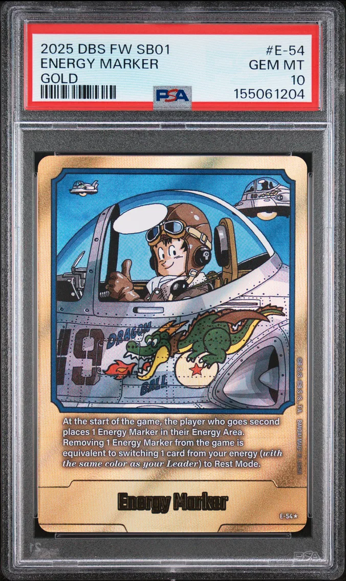 2025 #E-54 Energy Marker PSA 10 Dragon Ball Super Card Game Fusion World Manga Booster 01