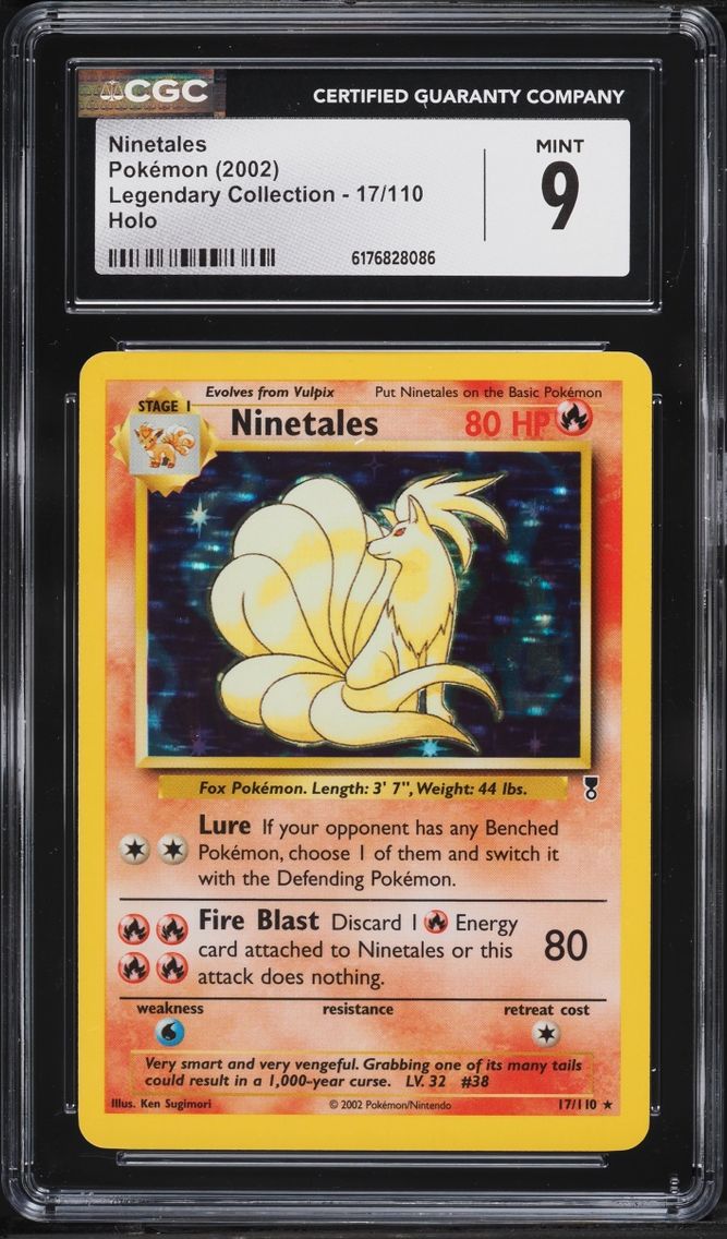 2002 Pokemon Legendary Collection Holo Ninetales #17 CGC 9 MINT
