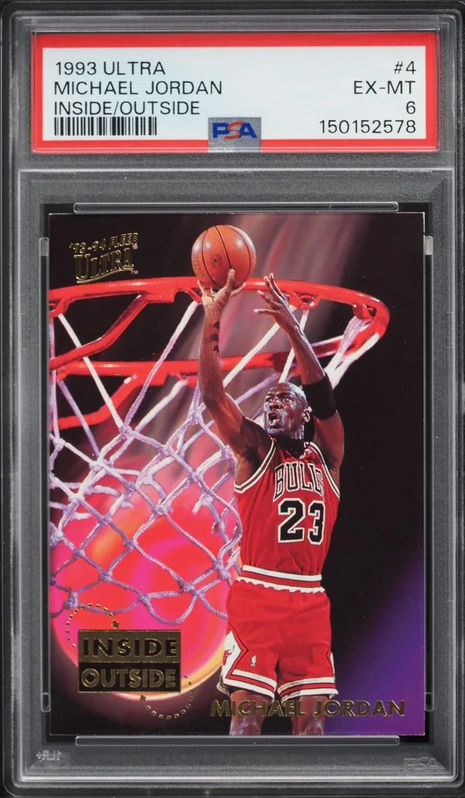 1993 #4 Michael Jordan PSA 6 Ultra Inside Outside
