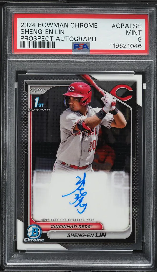 2024 Bowman Chrome Sheng-En Lin PROSPECT AUTO #CPALSH PSA 9 MINT