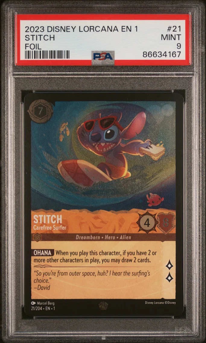 2023 #21 STITCH PSA 9 Disney Lorcana EN 1-the First Chapter
