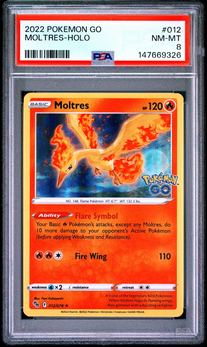 2022 #012 Moltres-Holo PSA 8 Go