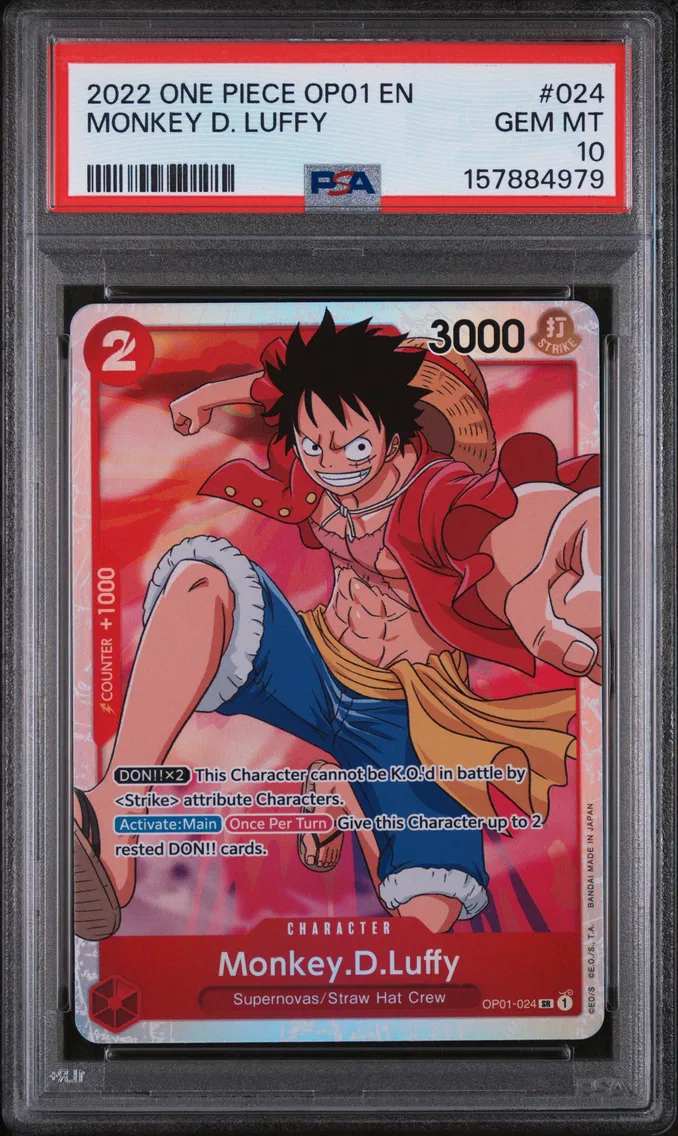 2022 #024 Monkey D. Luffy PSA 10 One Piece OP01-Romance Dawn