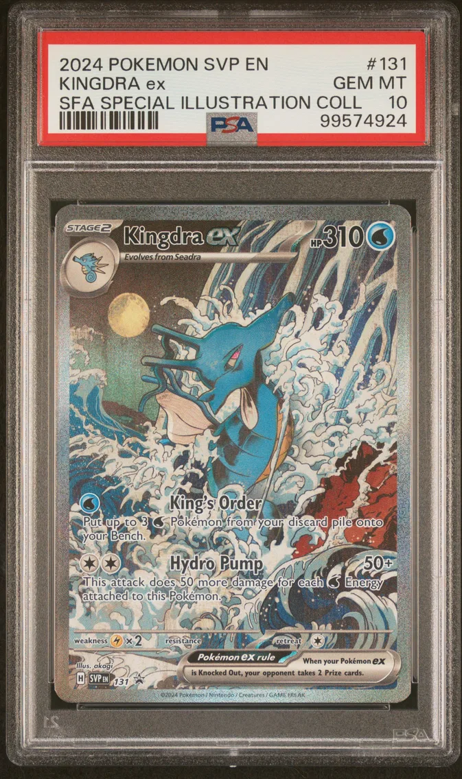 2024 #131 Kingdra EX PSA 10 Svp EN-SV Black Star Promo