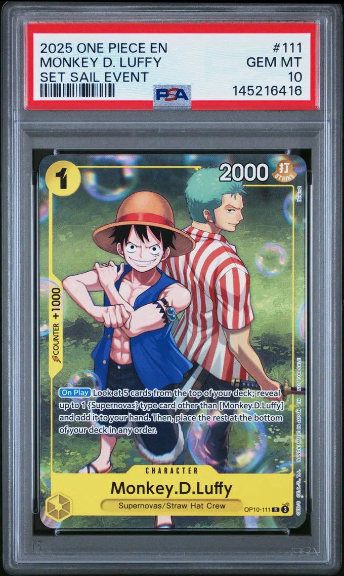 2025 #111 Monkey D. Luffy PSA 10 One Piece Promos