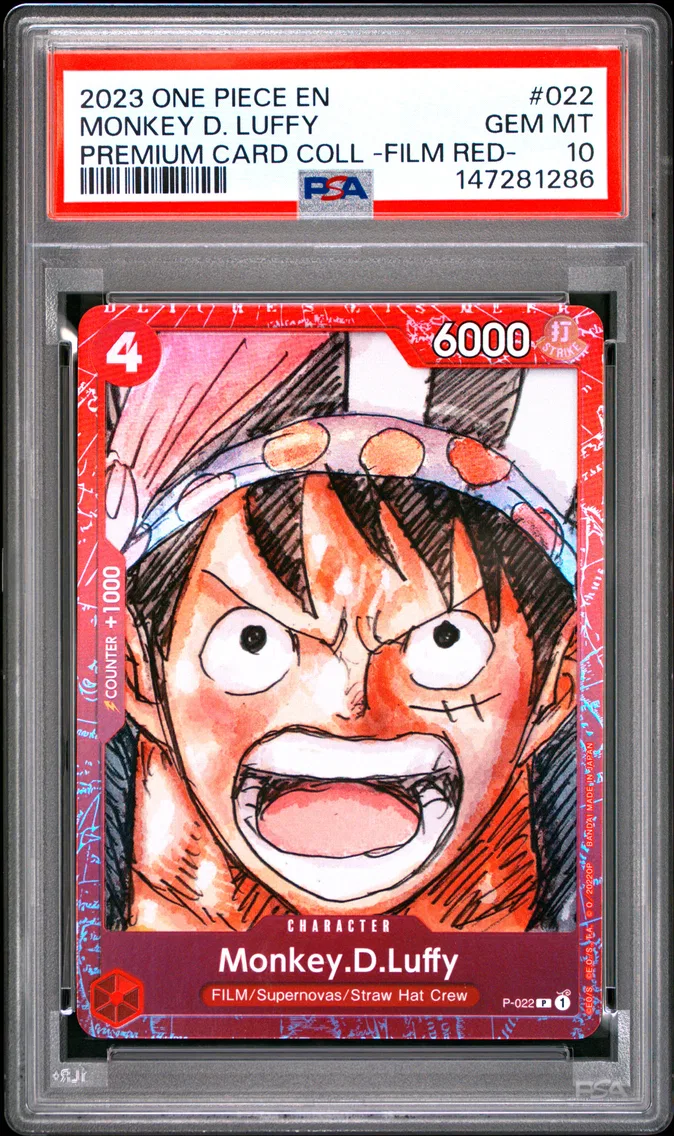 2023 #022 Monkey D. Luffy PSA 10 One Piece Premium Card Collection -One Piece Film Red-