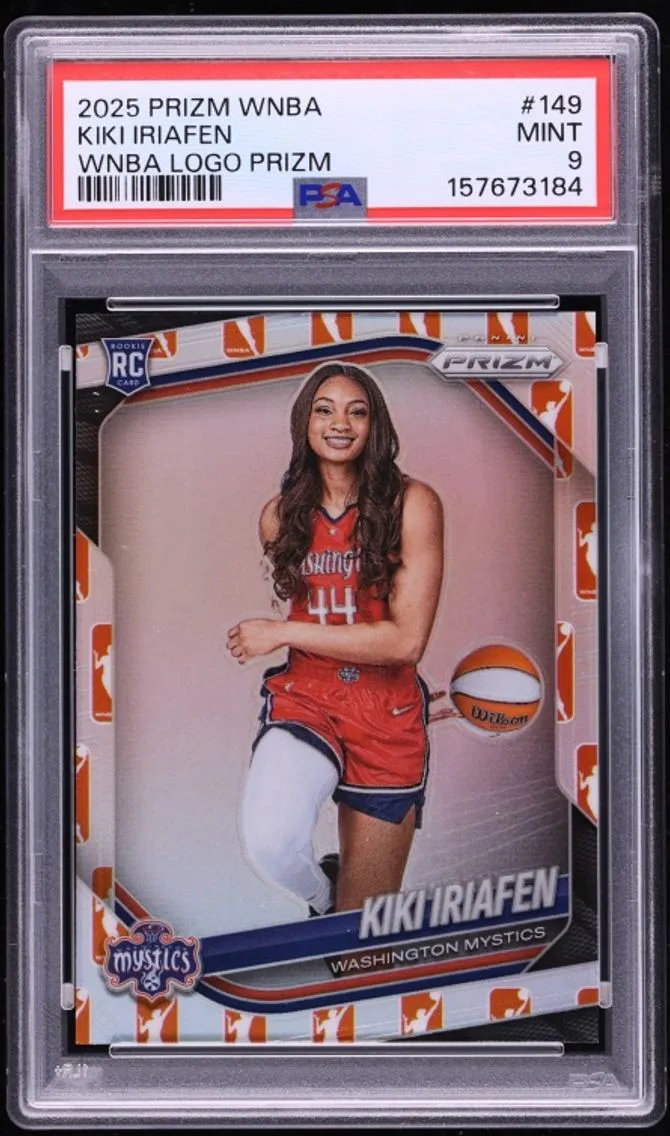 2025 Panini Prizm WNBA Logo Kiki Iriafen ROOKIE #149 PSA 9 MINT