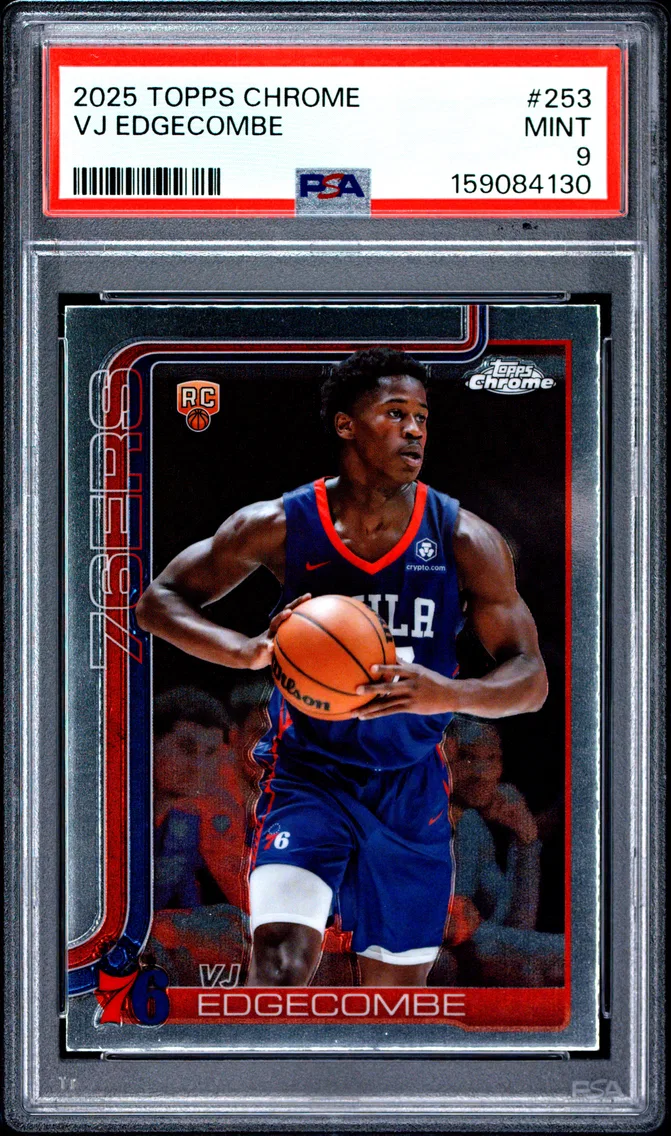 2025 #253 VJ Edgecombe PSA 9 Topps Chrome
