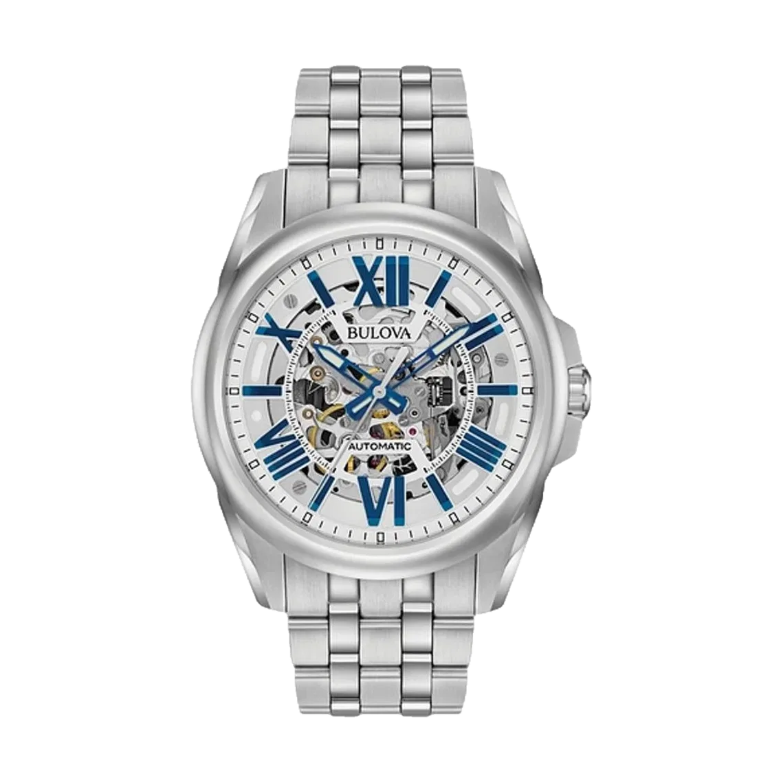 Bulova Sutton 43mm - Silver Skeleton on Bracelet