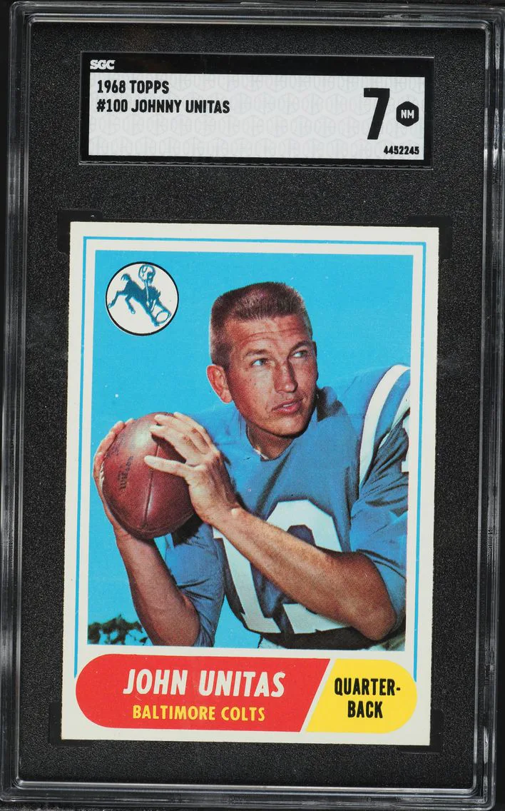 1968 #100 John Unitas SGC 7 Topps Football