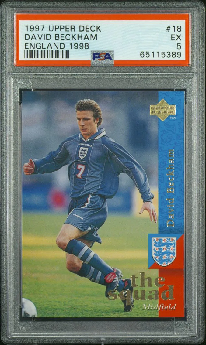 1997 #18 David Beckham PSA 5 Upper Deck England 1998