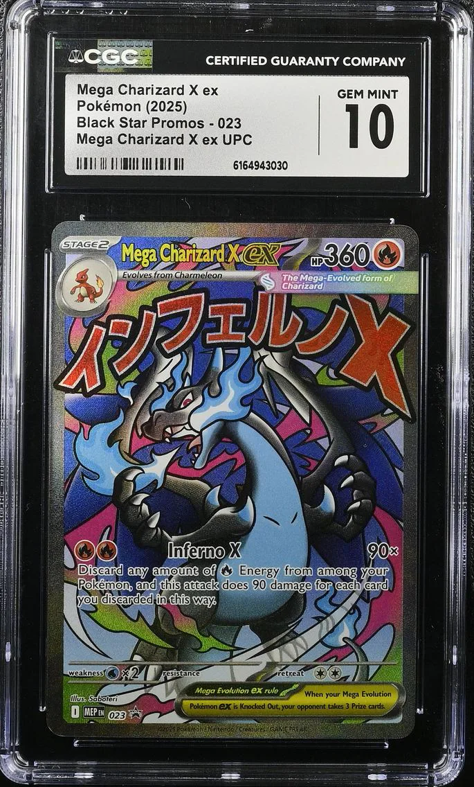 2025 #023 Mega Charizard X ex CGC 10 Black Star Promos - Mega Evolution MEP EN - English