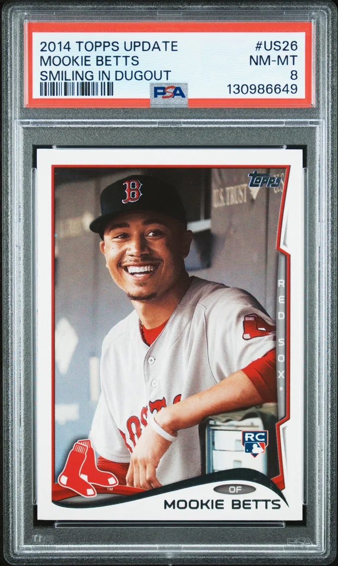 2014 #US26 Mookie Betts PSA 8 Topps Update
