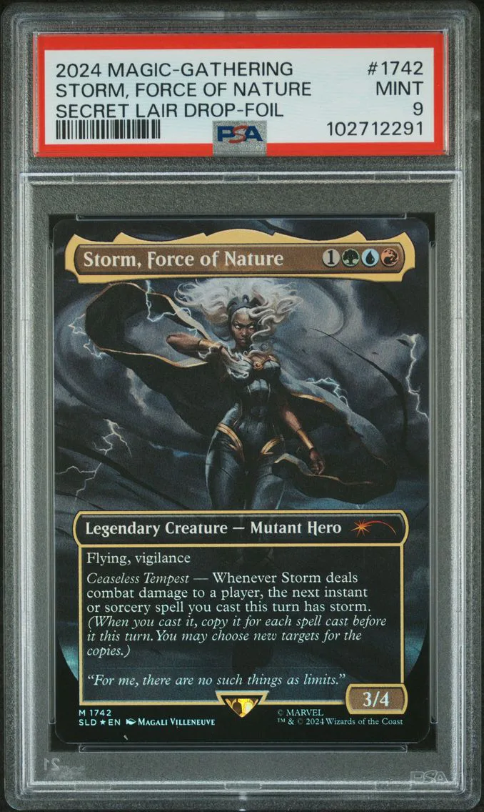 2024 #1742 Storm, Force Of Nature Foil PSA 9 MAGIC THE GATHERING SECRET LAIR DROP