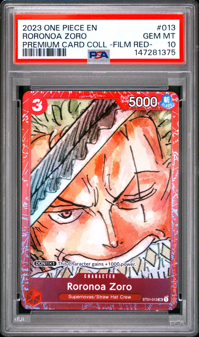 2023 #013 Roronoa Zoro PSA 10 One Piece Premium Card Collection -One Piece Film Red-
