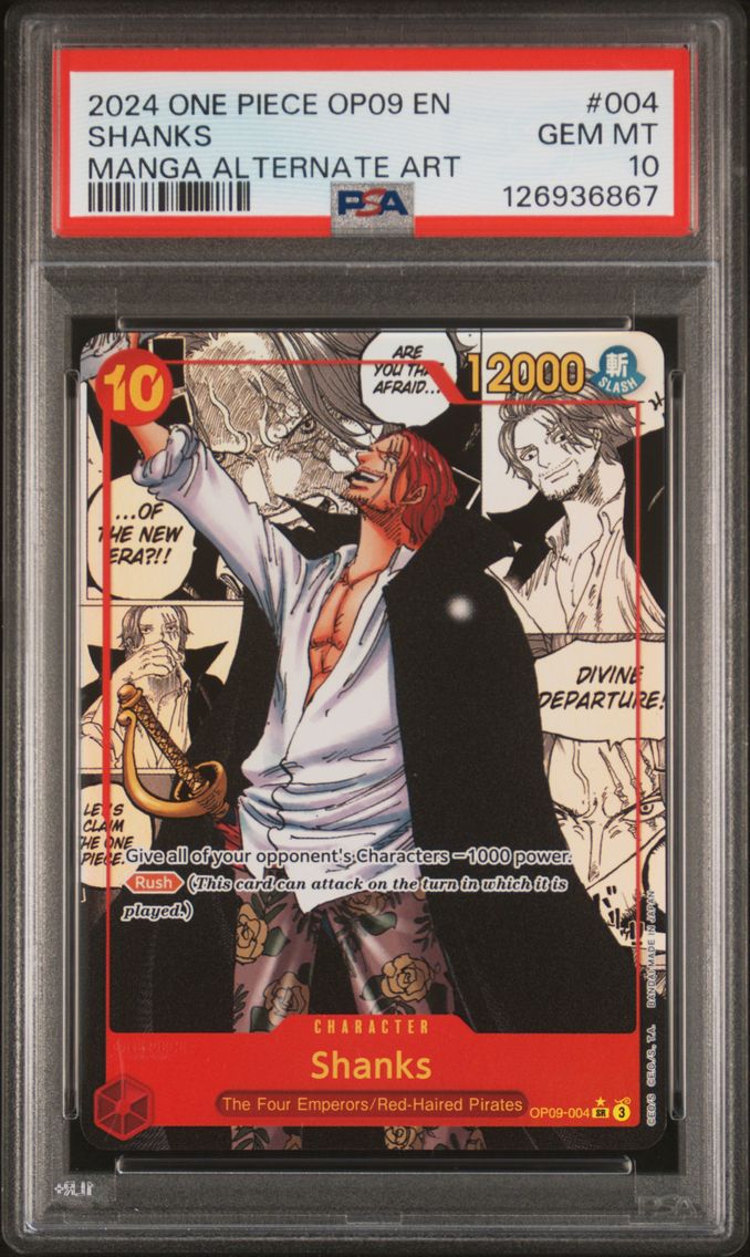 2024 #004 Shanks PSA 10 OP09-Emperors in the New World One Piece