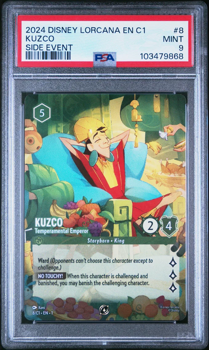 2024 #8 Kuzco - Temperamental Emperor PSA 9 Disney Lorcana EN C1-Lorcana Challenge Promo