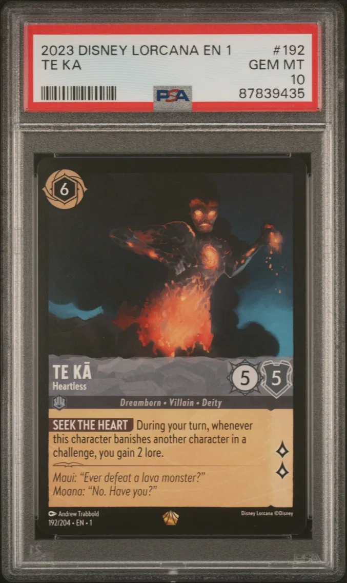 2023 #192 TE KA - Heartless PSA 10 Disney Lorcana EN 1-the First Chapter