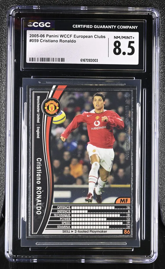 2005 #059 Cristiano Ronaldo CGC 8.5 Panini WCCF European Clubs