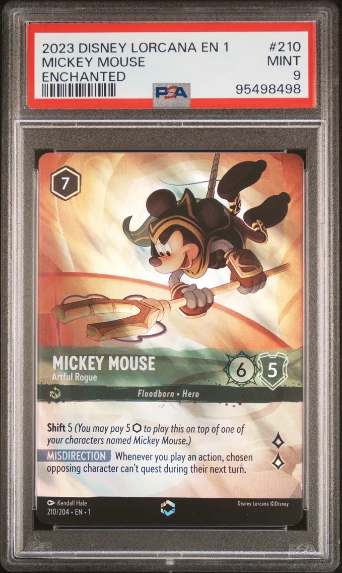 2023 #210 Mickey Mouse - Artful Rogue PSA 9 Disney Lorcana EN 1-the First Chapter