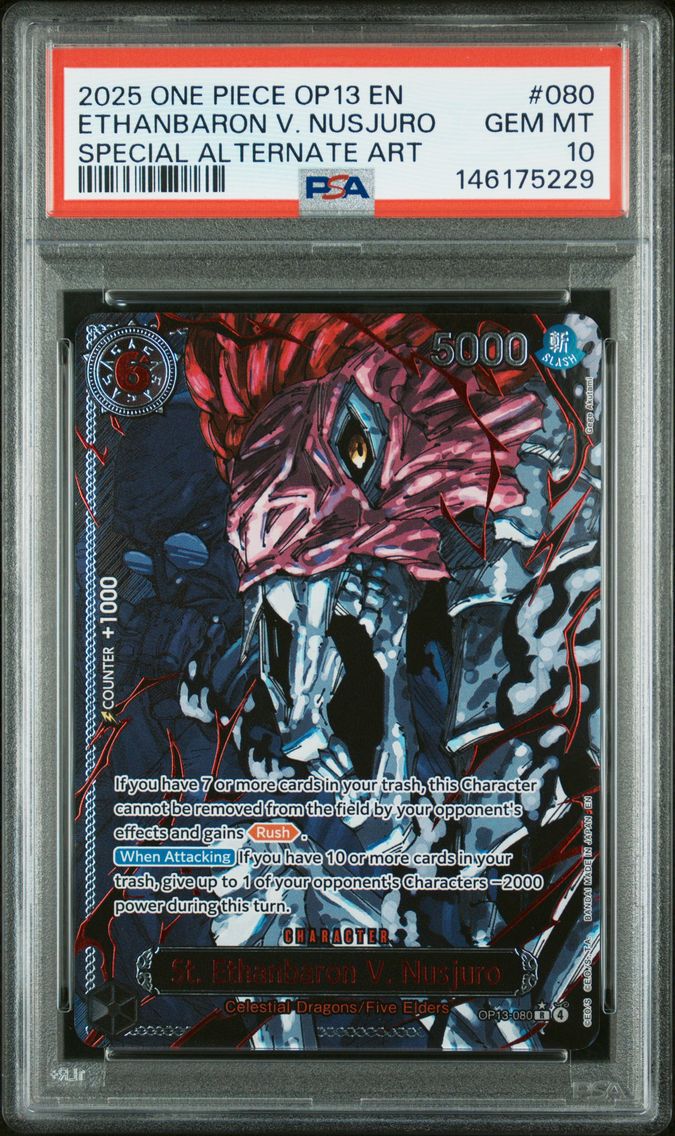 2025 #080 St. Ethanbaron V. Nusjuro PSA 10 OP13-Carrying on His Will One Piece